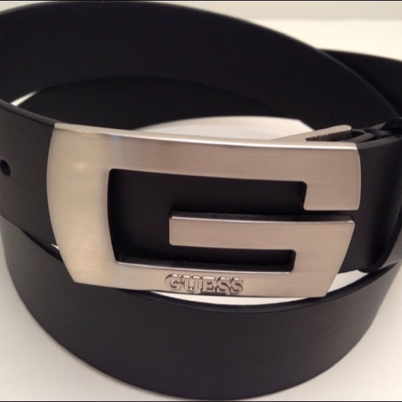 Guess Other - GUESS black genuine leather belt size 34 like new!